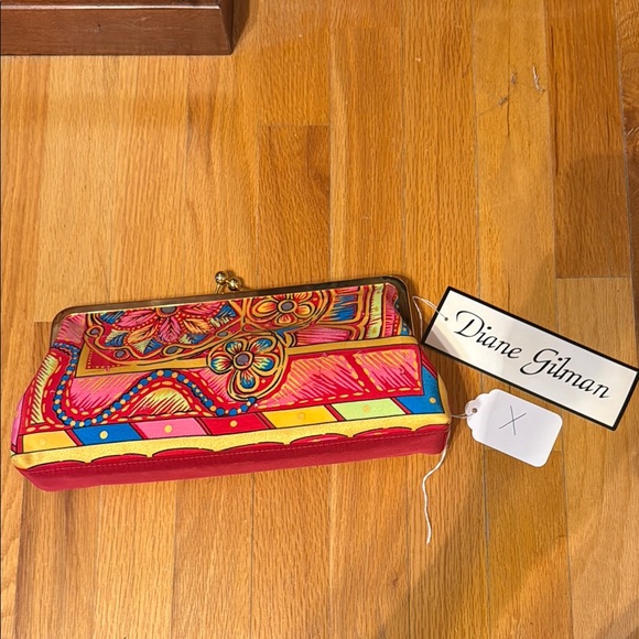 Diane Gilman Handbags - Diane Gilman Pink and Red Women's Clutch